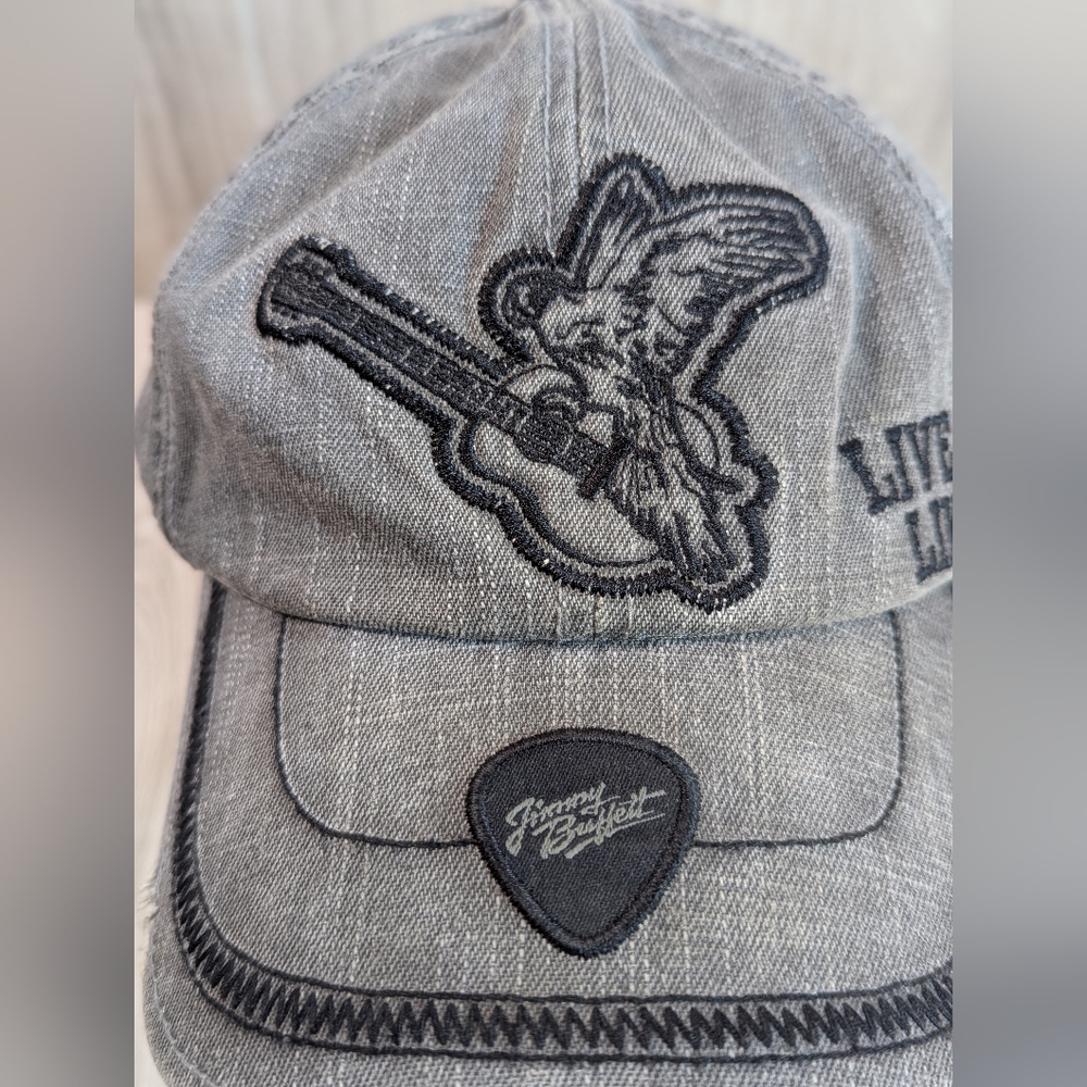 Jimmy Buffetts Margaritaville Hat Distressed "Live Life Like A Song" Gray/Blk - Picture 3 of 8